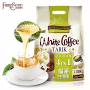 马来西亚进口，FameSeen 名馨 榴莲白咖啡 18g*60袋 送套杯