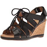 Clarks 其乐 Acina Chester 女士翻毛皮绑带坡跟凉鞋