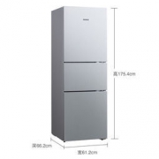 SIEMENS 西门子 KG28FA29EC 274升 双动态冷却 LED显示三门冰箱 拉丝银