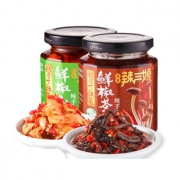 辣三娘 鲜椒山笋+茶菇私房下饭菜2瓶装