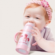 ​优优马骝  婴儿不锈钢保温吸管水杯260ml