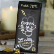 组合0税！Green & Black's Organic 70％ 黑巧克力100g*10排装 + 扬基蜡烛许愿礼盒装5只