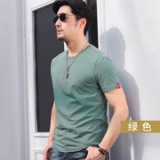 比菲力 桃蕾精梳棉 男纯色休闲T恤