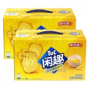 10点开始、前1分钟：Tuc 闲趣 韧性饼干 自然清咸原味 900g*2箱 *2件