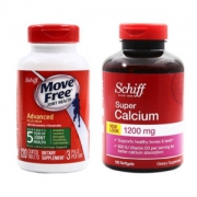 美产 Schiff MoveFree氨糖软骨素 绿瓶 120粒+液体钙软胶囊 120粒