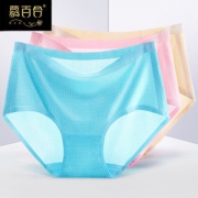 慕百合 女款 一式无痕内裤 尼龙速干面料 纯棉裆 4条