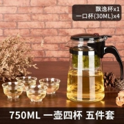 水之物语 耐热玻璃飘逸1壶4杯套装