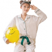 甜美清新# 女士甜美清新纯棉睡衣套装