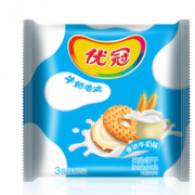 优冠 夹心饼干 香浓牛奶味 390g 折6.78元