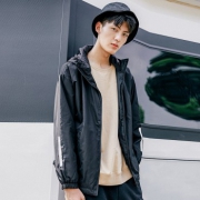 韩都衣舍 男装时尚连帽夹克外套