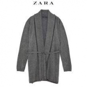 ZARA  女装 配腰带围巾领外套