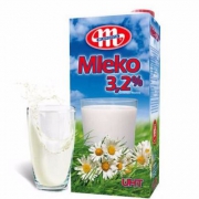 波兰进口 MLEKOVITA 妙可 全脂纯牛奶1L*12盒*2箱