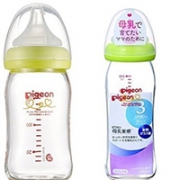 Pigeon贝亲 玻璃宽口 母乳实感 奶瓶套装160ml+240ml