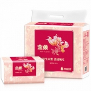 金鱼牌 抽纸原生木桨400张软抽*6包