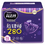 Kotex高洁丝 亲亲棉夜用卫生巾放肆睡280mm16片装*2件