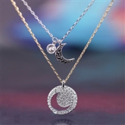 补货：Swarovski 施华洛世奇Crystal Wishes Moon月亮链坠套装