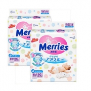 Merries妙而舒 婴儿纸尿裤NB90片2包 *2件