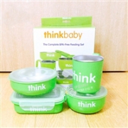 Thinkbaby辛克宝贝 婴幼儿不锈钢餐具套装   绿色款
