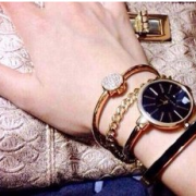 中亚Prime会员： ANNE KLEIN AK/1470 女款时装腕表手镯套装