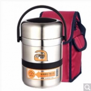 爱家宝 多层真空不锈钢保温桶1800ml+赠保温袋