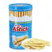 Astick 爱时乐 香草牛奶威化 卷心酥 330g *5件