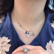 Swarovski 施华洛世奇 DUO HAMSA HAND 哈姆撒之手 女士蓝色项链/锁骨链 5396882