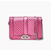 Rebecca Minkoff 瑞贝卡·明可弗 Chevron Quilted Small Love 女士斜挎包