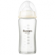 FIVERAMS 五羊 孩子宝晶钻玻璃防胀气宽口径婴儿奶瓶 240ml*2+180ml*2 *2件