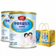 美庐 金装中老年益生元奶粉900g*2罐礼盒装