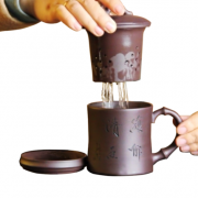 融昊 紫/红砂杯 四件套