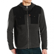 李维斯（Levi's）  Hooded Mixed Media 男士抓绒连帽夹克