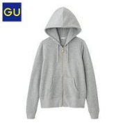 GU 极优 297038 女士运动拉链连帽开衫外套