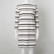UNIQLO优衣库 女装全棉条纹船领连衣裙(长袖)