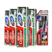 0点开始！ Colgate 高露洁 360韩竹炭劲爽牙膏180g*4件 + 炭旋丝牙刷*2件    24.9元包邮（44.9-20）
