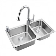 MOEN 摩恩 28116SL+GN68000+7029 双槽配抽拉龙头套装