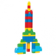 Fisher-Price 费雪 美高大颗粒袋装积木 80片 原色