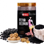 绿庄 黑芝麻黑豆阿胶核桃粉500g