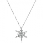 Amazon Collection 925纯银 立方锆石雪花项链