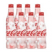 coca cola 日本进口 樱花可口可乐 纪念版 铝瓶 250毫升/瓶 8瓶装