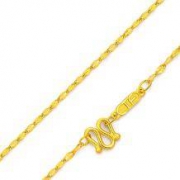 CHOW TAI FOOK 周大福 F188335 M扣足金项链 2.8g