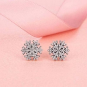 PANDORA 潘多拉 闪亮雪花925银耳钉 290589CZ