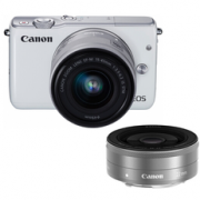双头套机~Canon 佳能   EOS M10 微型单电套机 白色（变焦EF-M 15-45mm） 2799元包邮