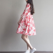 宿遇 2018春夏季新款印花连衣裙