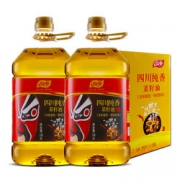 10点前15分钟第2箱0元！仙餐 四川纯香菜籽油 3.68L*2桶*2  非转基因