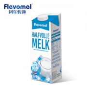 荷兰商超同款 风车牧场 Flevomel 半脂高钙牛奶 1L*6盒
