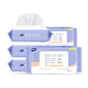 德佑 新生儿手口湿巾1盒*5包*80片