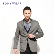 TONY WEAR 汤尼威尔 男士棉涤针织西服外套