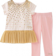 12M码！Juicy Couture 橘滋 女童T恤+长裤两件套