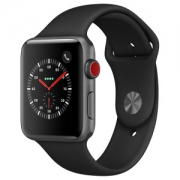 苹果手表3 智能手表 能打电话版 42毫米表盘 黑色运动表带