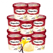16号10点、前10分钟！ Häagen·Dazs 哈根达斯 香草口味冰淇淋 87g*10杯 99元包邮（限量2000份）